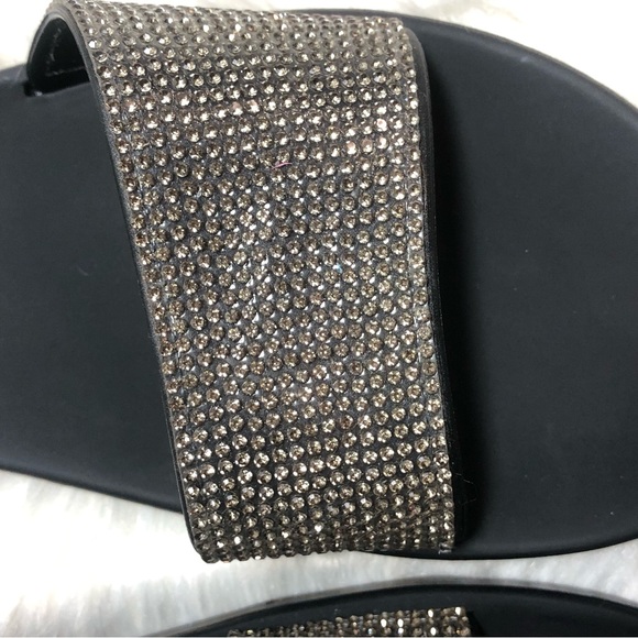 Fashion Nova Black Stone Slides. - Picture 8 of 8